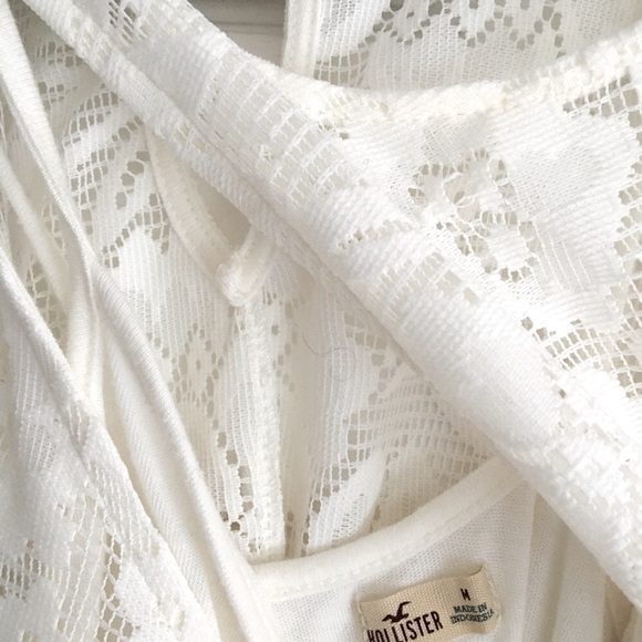 Hollister White Summer Lace Mini Dress - Picture 4 of 4